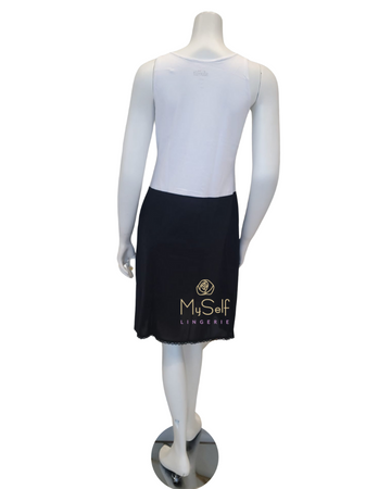 Slimit SLM2580 37" Cotton Top Nylon Bottom Full Slip myselfingerie.com